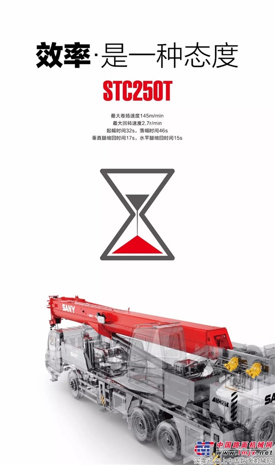 三一STC250T汽车起重机:红色小钢炮,赚钱好帮手