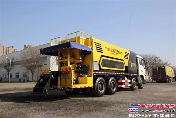 施工稳定，安全高效－HGY5312TFCCSF纤维稀浆封层车