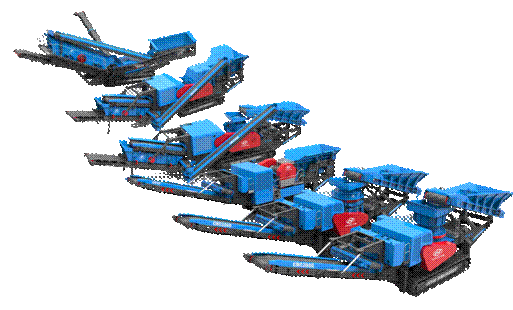 大华重工履带式移动反击破碎站CMC1214、履带式移动筛分站CMS1560